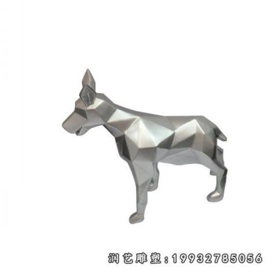 景区不锈钢动物狗雕塑
