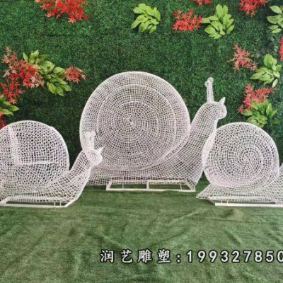 游乐场不锈钢动物蜗牛雕塑