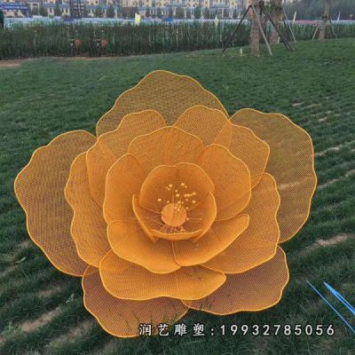 校园不锈钢景观花雕塑