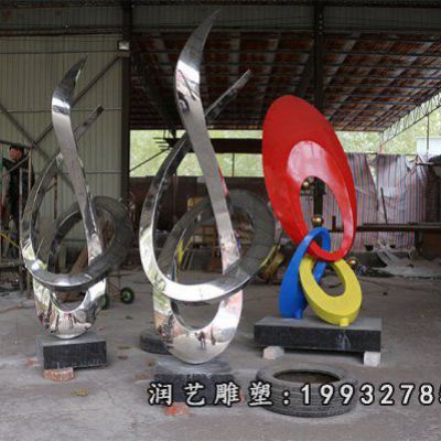 企业不锈钢抽象景观雕塑