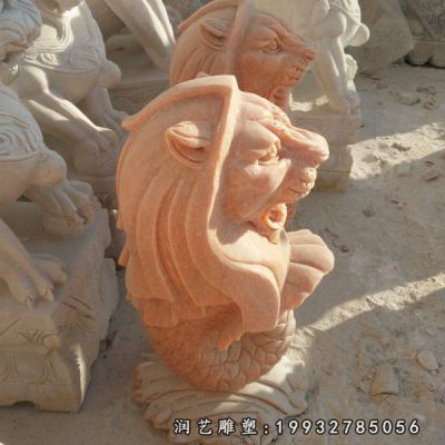 景区动物鱼尾狮石雕