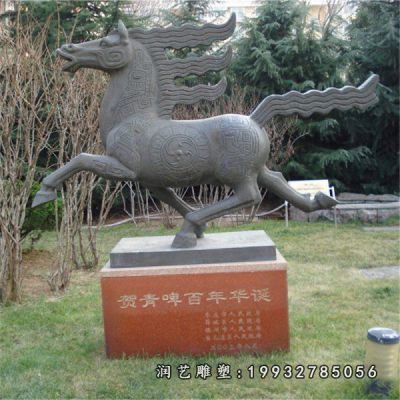 校园动物马石雕