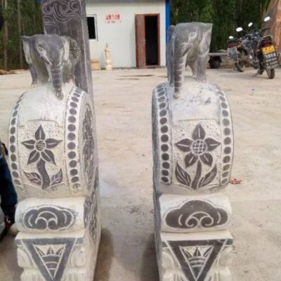 园林景观门墩石雕