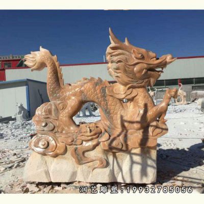 公园动物龙石雕