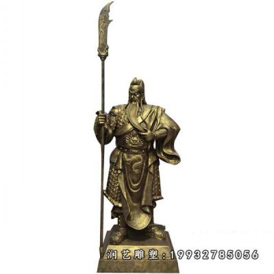 公园人物关公铜雕