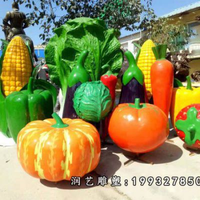街道玻璃钢蔬菜雕塑