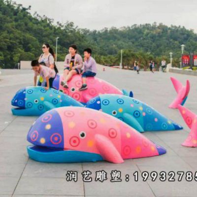 庭院玻璃钢鲸鱼雕塑