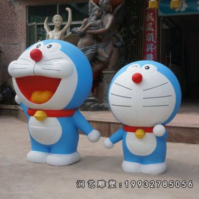 公司玻璃钢哆啦A梦雕塑