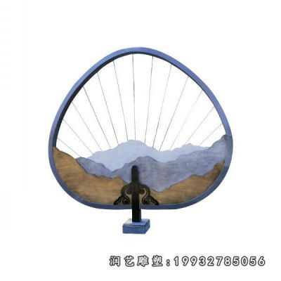 街道不锈钢扇子景观雕塑