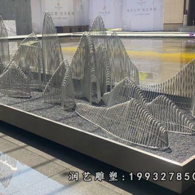 游乐场不锈钢假山雕塑