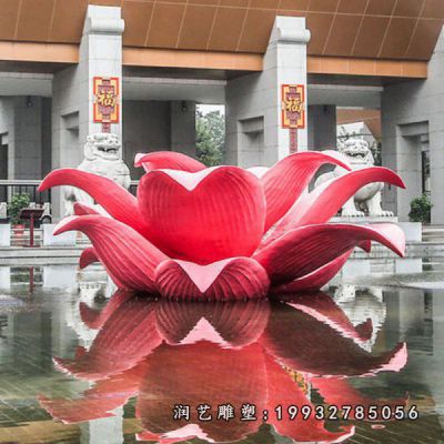 园林不锈钢荷花雕塑