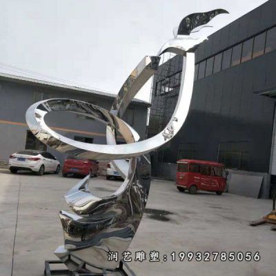 公司不锈钢螺旋景观雕塑