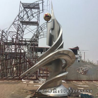 街道不锈钢崛起景观雕塑